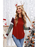 Azura Exchange Long Sleeve Color Block Pullover Top - XL