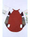 Azura Exchange Long Sleeve Color Block Pullover Top - XL