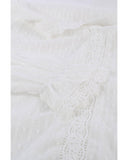 Azura Exchange V-Neck Swiss Dot Lace Blouse - S