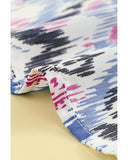 Azura Exchange Print Split Neck Blouse - XL