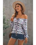 Azura Exchange Print Split Neck Blouse - XL