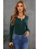 Azura Exchange Lace Back Buttoned Henley Top - XL
