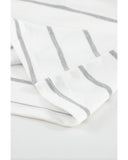 Azura Exchange Floral Long Sleeve Top with Stripe Print - 1X