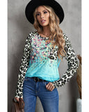 Azura Exchange Tie-dye Splicing Long Sleeve Top - M