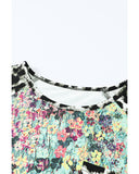 Azura Exchange Tie-dye Splicing Long Sleeve Top - S