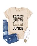 Azura Exchange LEOPARD JUNKIE Letter Heart Graphic Print T-Shirt - XL