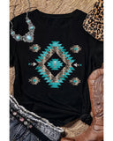 Azura Exchange Aztec Printed Crewneck Graphic Tee - S