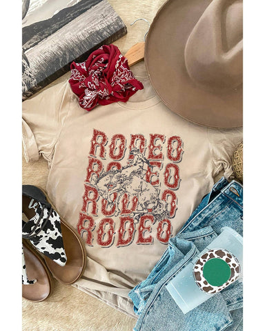 Azura Exchange Western RODEO Graphic Print Crew Neck T-Shirt - 2XL