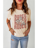 Azura Exchange Western RODEO Graphic Print Crew Neck T-Shirt - 2XL