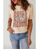 Azura Exchange Western RODEO Graphic Print Crew Neck T-Shirt - 2XL