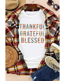 Azura Exchange Thankful Grateful Blessed Leopard Patchwork T-Shirt - L