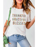 Azura Exchange Thankful Grateful Blessed Leopard Patchwork T-Shirt - M