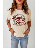 Azura Exchange Rough & Rowdy Rope Print Short Sleeve T-Shirt - M