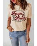 Azura Exchange Rough & Rowdy Rope Print Short Sleeve T-Shirt - M