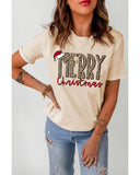 Azura Exchange MERRY Christmas Hat Print Crew Neck Graphic Tee - 2XL