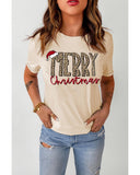 Azura Exchange MERRY Christmas Hat Print Crew Neck Graphic Tee - 2XL