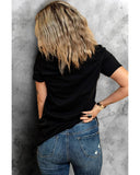 Azura Exchange Glitter Pattern Short Sleeve T-Shirt - L