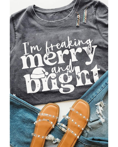 Azura Exchange Freaking Merry And Bright Graphic T-Shirt - S