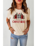 Azura Exchange Christmas Plaid Leopard Graphic Tee - XL