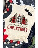 Azura Exchange Christmas Plaid Leopard Graphic Tee - XL