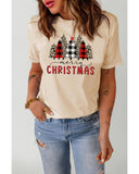 Azura Exchange Christmas Plaid Leopard Graphic Tee - XL