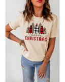 Azura Exchange Christmas Plaid Leopard Graphic Tee - XL