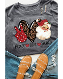 Azura Exchange Peace Love Santa Graphic Tee - M