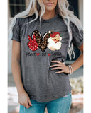 Azura Exchange Peace Love Santa Graphic Tee - M