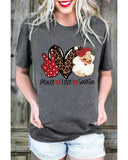 Azura Exchange Peace Love Santa Graphic Tee - M