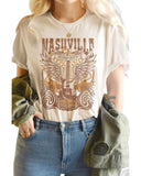 Azura Exchange Music City Guitar Graphic Print T-Shirt - M