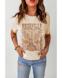 Azura Exchange Music City Guitar Graphic Print T-Shirt - M