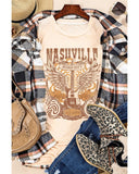 Azura Exchange Music City Guitar Graphic Print T-Shirt - M