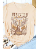 Azura Exchange Music City Guitar Graphic Print T-Shirt - M