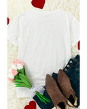 Azura Exchange Glitter Pattern Heart Print T-Shirt - M