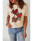 Azura Exchange Leopard Sequin Print Graphic T-Shirt - 2XL