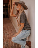 Azura Exchange Steer Skull Graphic Print T-Shirt - 2XL