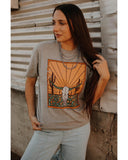 Azura Exchange Steer Skull Graphic Print T-Shirt - L