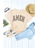 Azura Exchange Leopard Print Short Sleeve Graphic T-Shirt - S