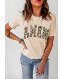 Azura Exchange Leopard Print Short Sleeve Graphic T-Shirt - S