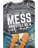 Azura Exchange Letter Print Short Sleeve Graphic Tee - S