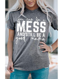 Azura Exchange Letter Print Short Sleeve Graphic Tee - S