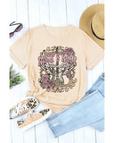 Azura Exchange Vintage Graphic Tee with Khaki ROCK&ROLL Guitar Design - XL