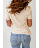 Azura Exchange Vintage Graphic Tee with Khaki ROCK&ROLL Guitar Design - XL