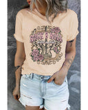 Azura Exchange Vintage Graphic Tee with Khaki ROCK&ROLL Guitar Design - XL