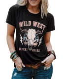 Azura Exchange Desert Roads Bull Skull Graphic Tee - L