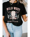 Azura Exchange Desert Roads Bull Skull Graphic Tee - L