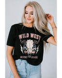 Azura Exchange Desert Roads Bull Skull Graphic Tee - L