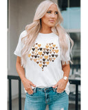 Azura Exchange Heart Shaped Print Crew Neck Graphic Tee - XL