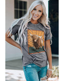 Azura Exchange Wild Land Western Fashion Graphic Tee - L
