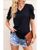 Azura Exchange V-Neck Puff Sleeve T-Shirt - XL
